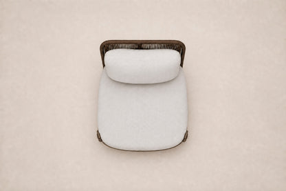 Amalfi Lounge Chair, Slipper, overhead top view