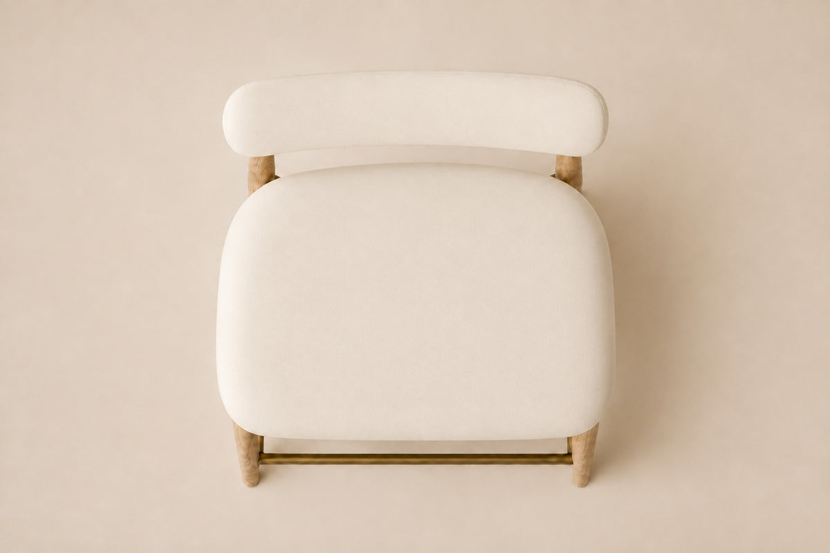 Arno Fabric Bar & Counter Stool, overhead top view