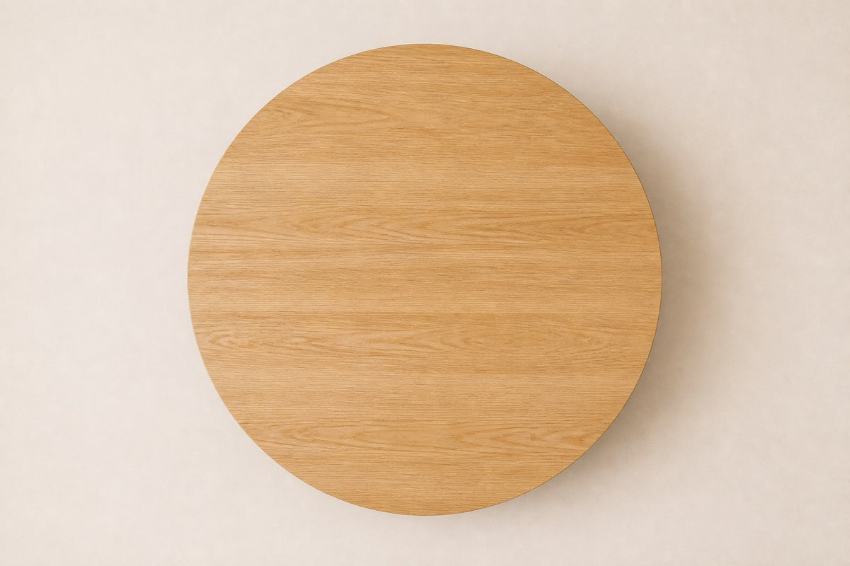 Baron Round Coffee Table, overhead top view