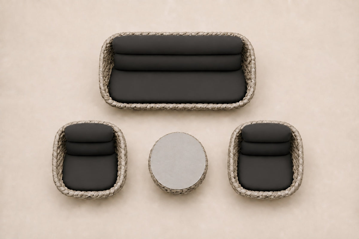 Cala Outdoor Sofa Set, overhead top view