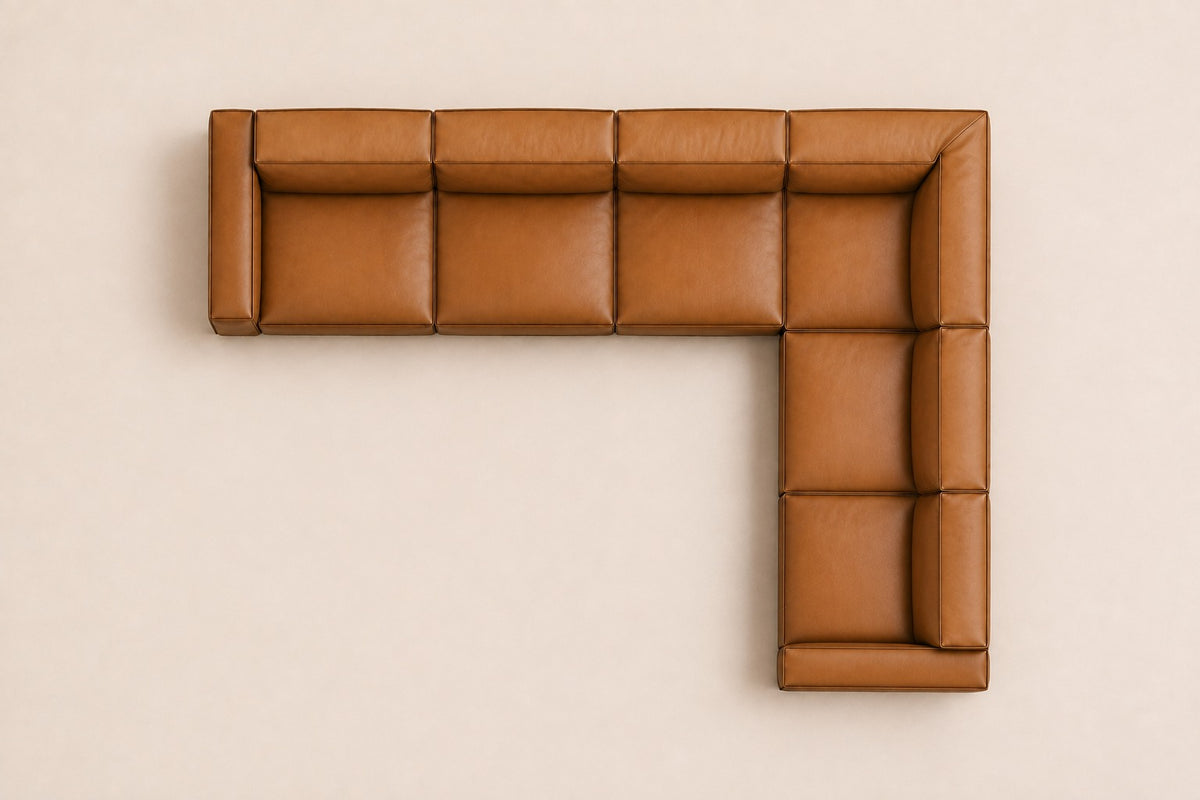 Como Modular Right-Arm L-Sectional, overhead top view