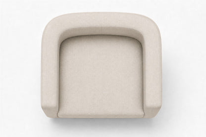 Drew Curved Swivel Chair, overhead top view