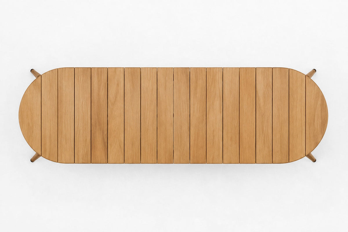 Estoril Dining Table, 280 cm, supplier-matched overhead top view