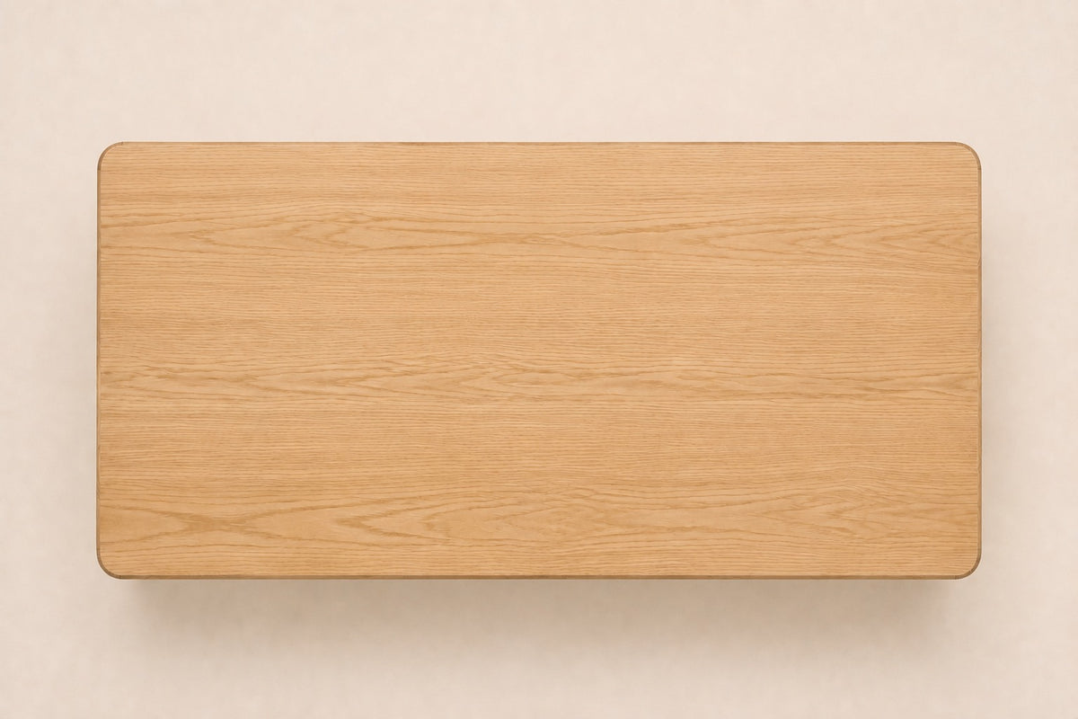 Gael Oak Coffee Table, overhead top view