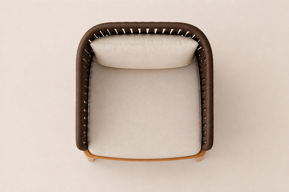 Lecce Dining Chair, overhead top view