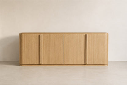 Ligné 4-Door Sideboard, photographed in a quiet interior
