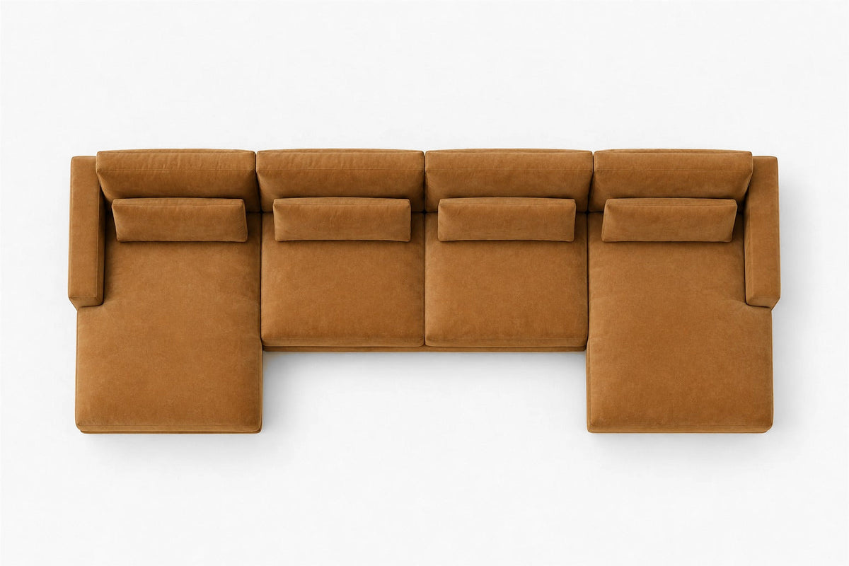 Lugano Sofa, overhead top view