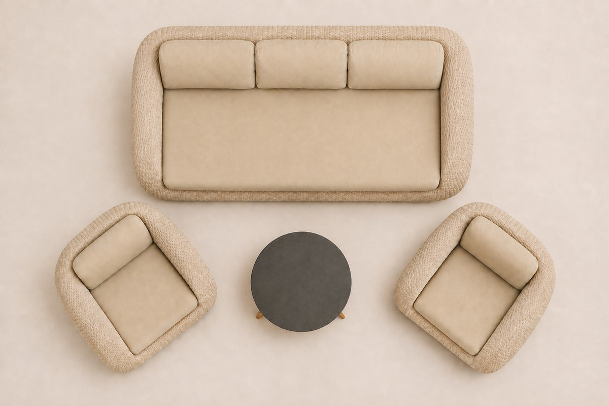 Marisol Outdoor Sofa Set, overhead top view