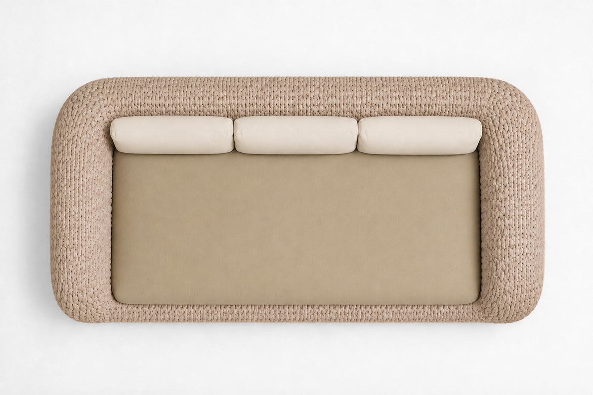 Marisol Sofa, 220 cm, overhead top view