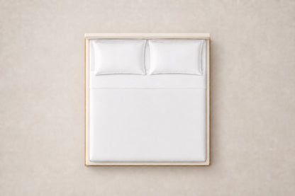Montecito Fabric Panel Bed, overhead top view