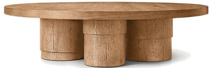Oak Tropez Round Coffee Table, supplier-matched studio view