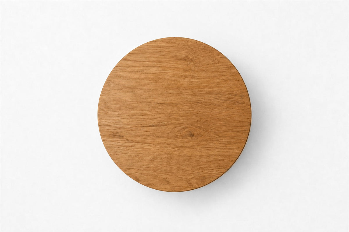 Oslo Round Nightstand, overhead top view