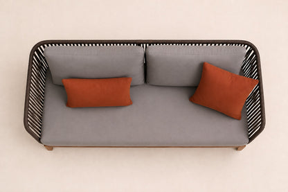 Puglia Two-Seat Sofa, overhead top view