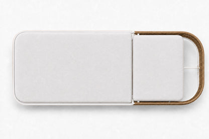 Ripple Reclining Sun Lounger in Aluminium, overhead top view