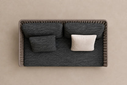 Salina Two-Seat Sofa, overhead top view