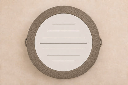 Santorini Side Table, overhead top view