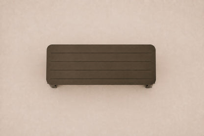 Serein Dining Table in Aluminium, 274 cm variant, overhead top view