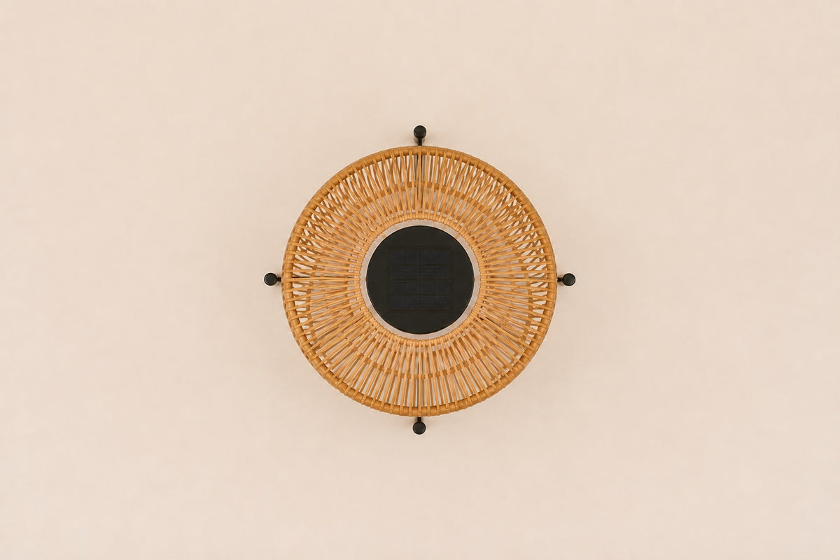 Solano Solar Lantern, Drum, overhead top view