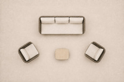 Tavira Outdoor Sofa Set, overhead top view