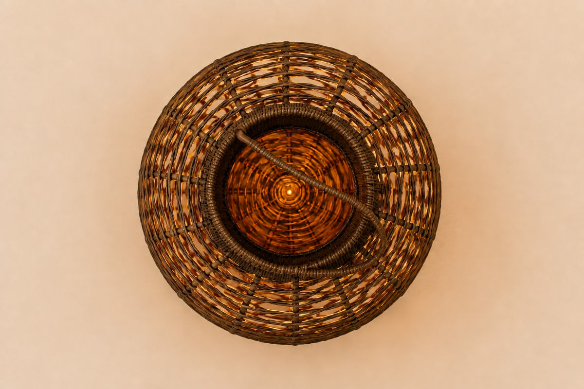 Verano Floor Lantern, Compact, overhead top view