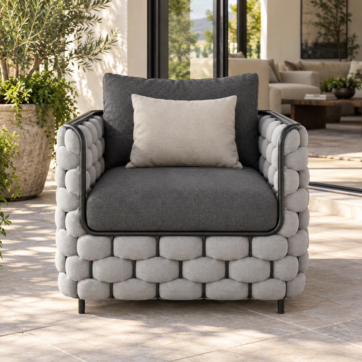 Lifestyle view: Bodrum Lounge Chair in a furnished setting