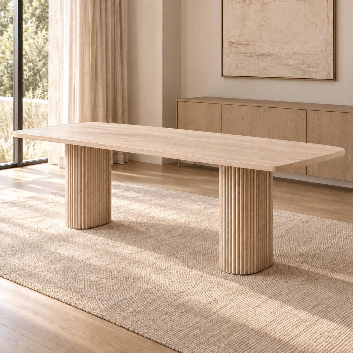 Lifestyle view: Byron Dining Table in a furnished residential interior