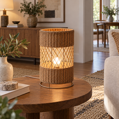 Lifestyle view: Cannella Table Lamp in a furnished setting