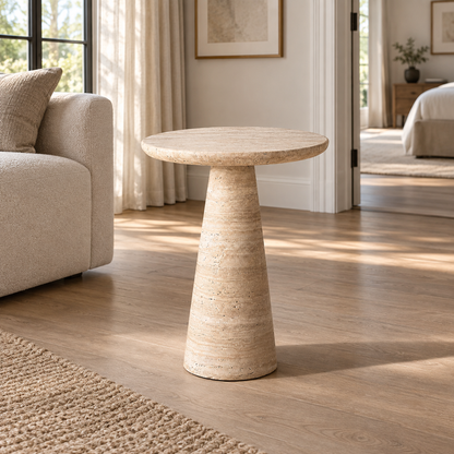 Lifestyle view: Cellini Round Side Table in a furnished setting
