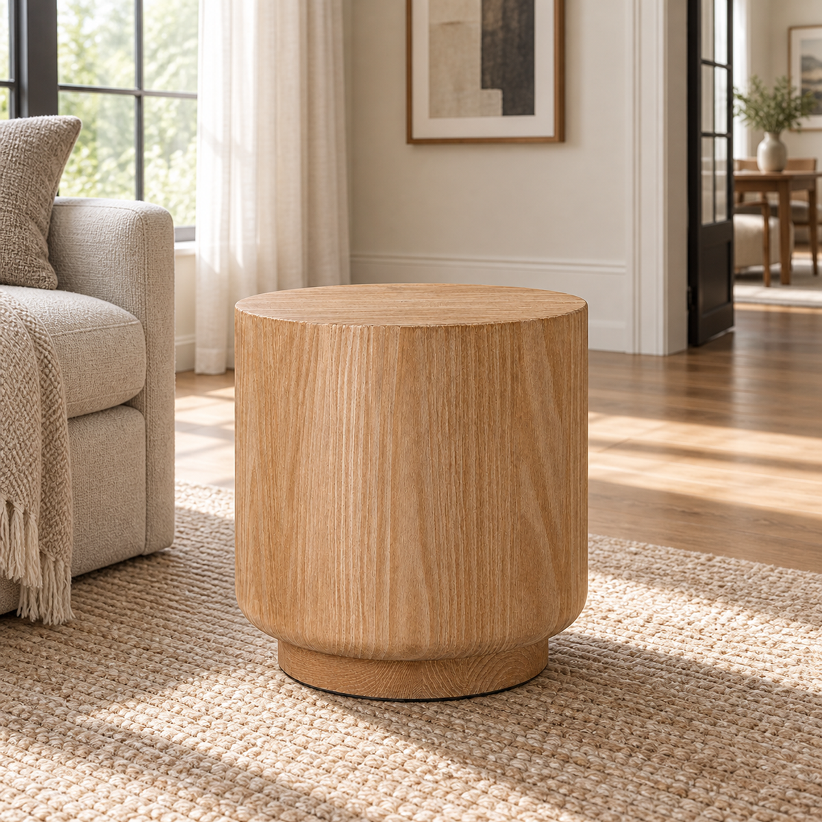 Lifestyle view: Ciro Round Side Table in a furnished setting