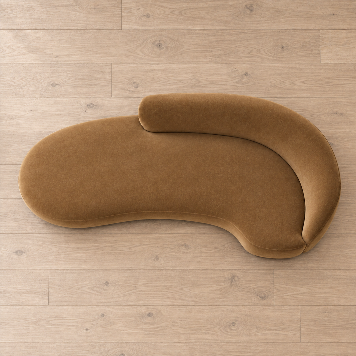 Copenhagen Right Arm Asymmetrical Sofa, overhead top view