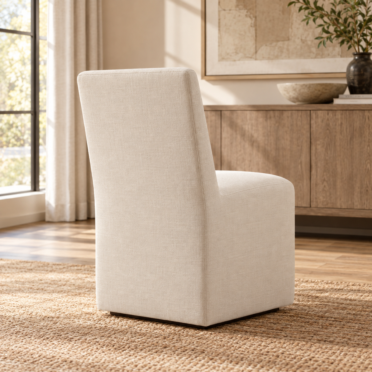 Lifestyle view: Ellison Fabric Dining Side Chair, photographed in a furnished dining room