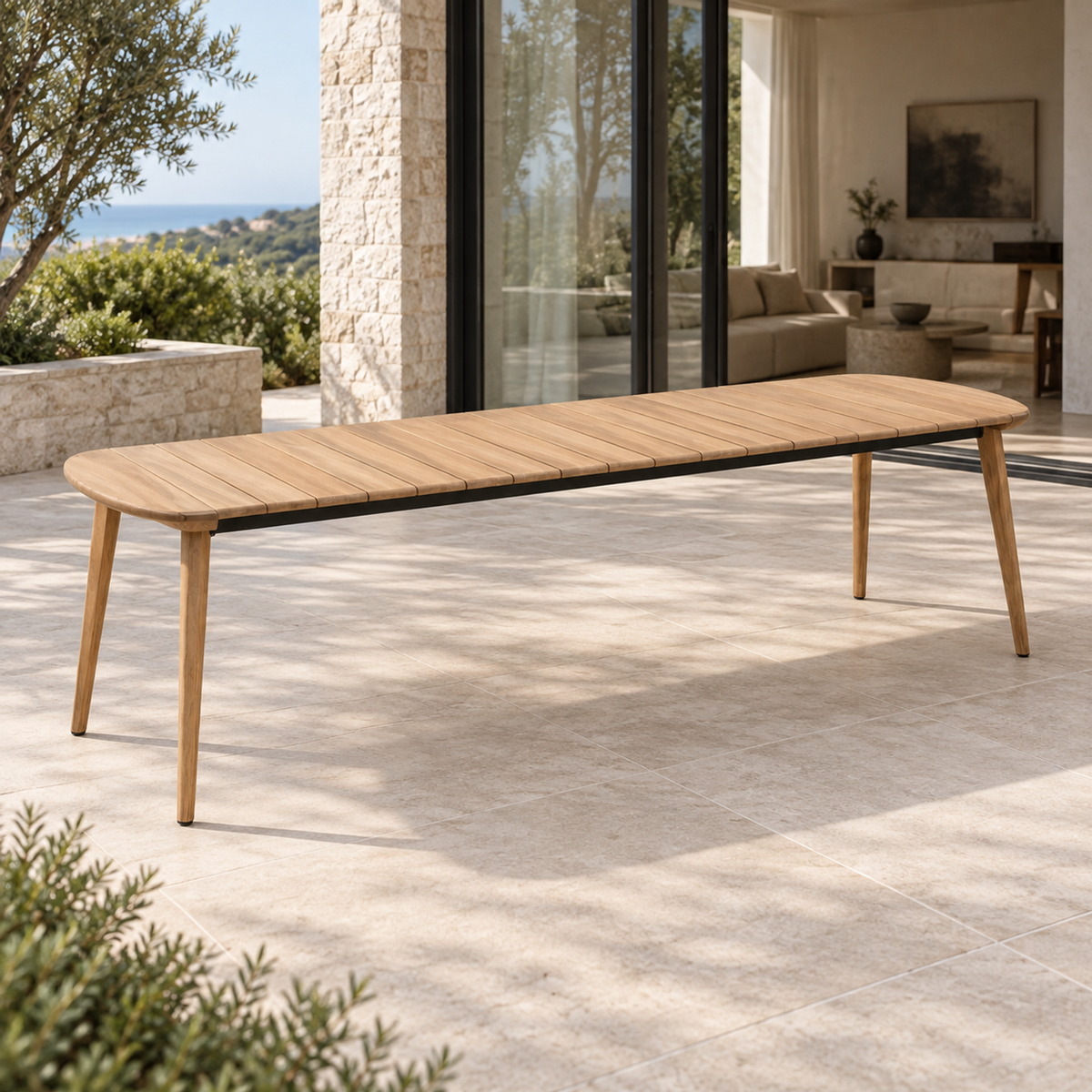 Lifestyle view: Estoril Dining Table, 280 cm in a furnished setting