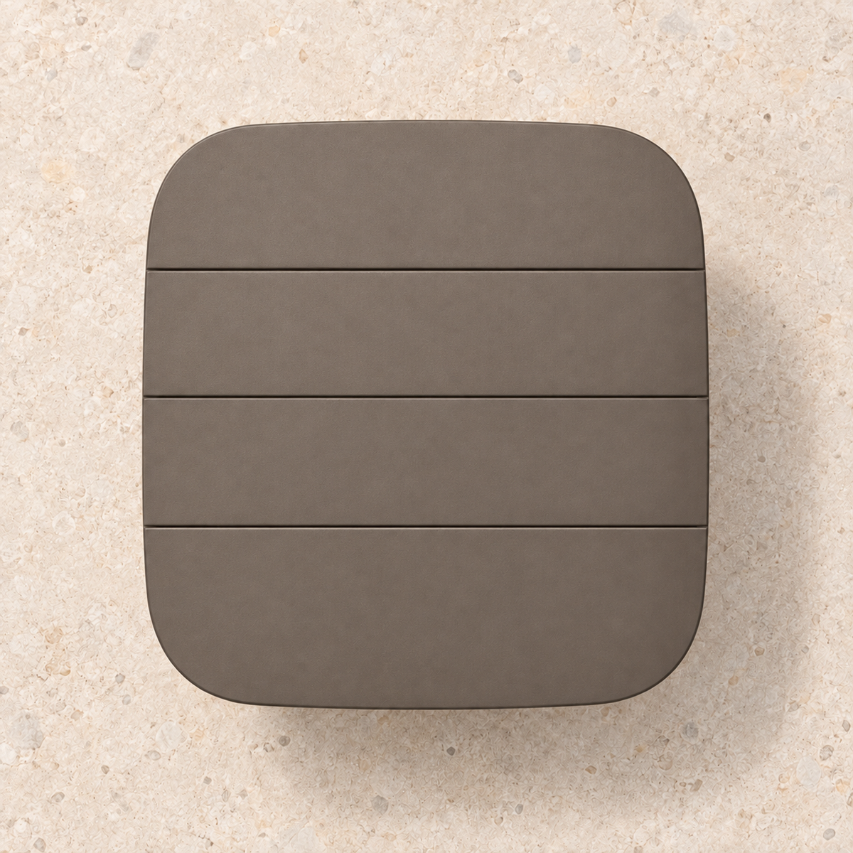 Ethereal Side Table in Aluminium, vertical overhead view