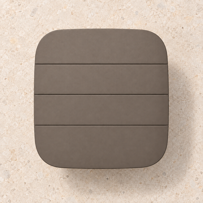 Ethereal Side Table in Aluminium, vertical overhead view