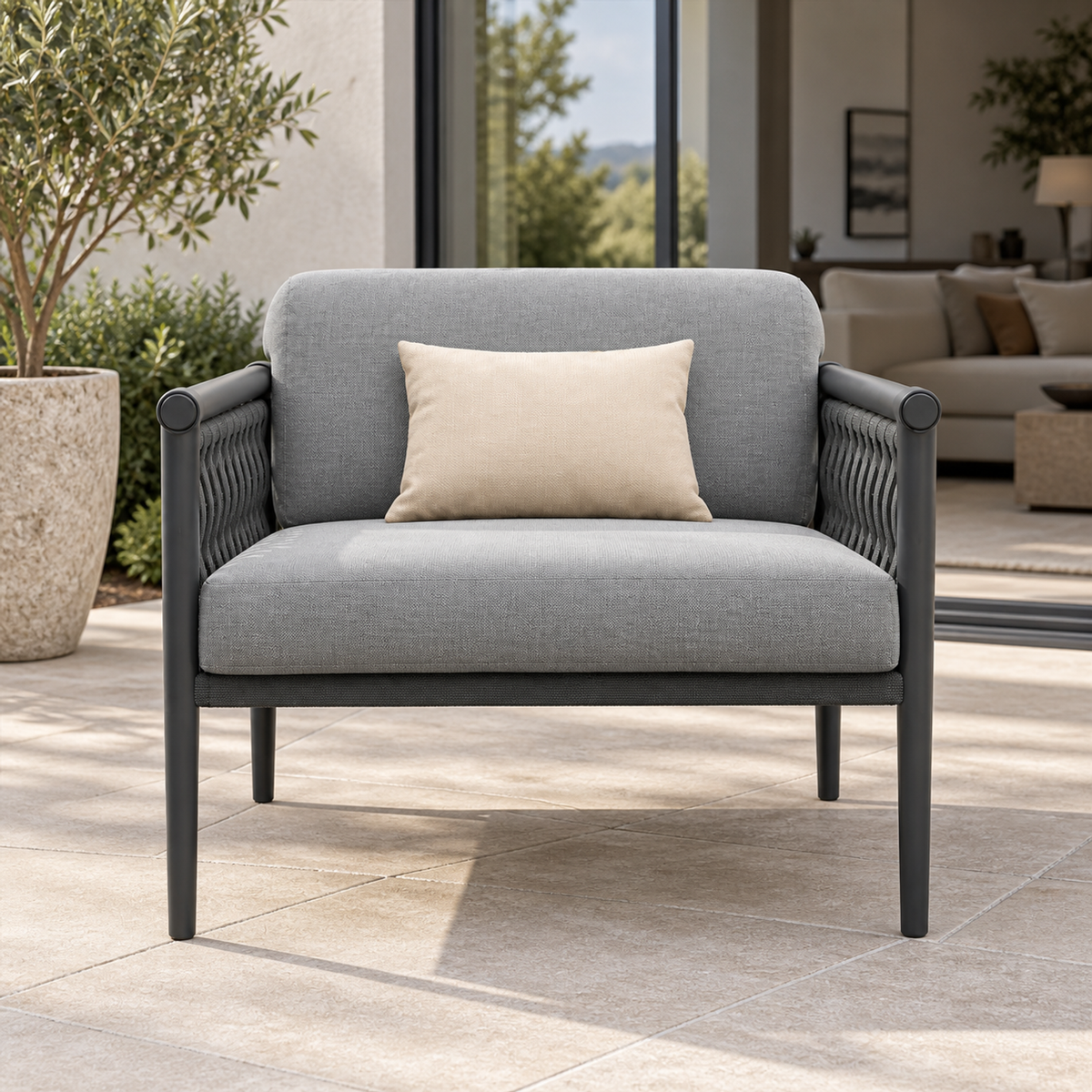 Lifestyle view: Formentera Lounge Chair in a furnished setting