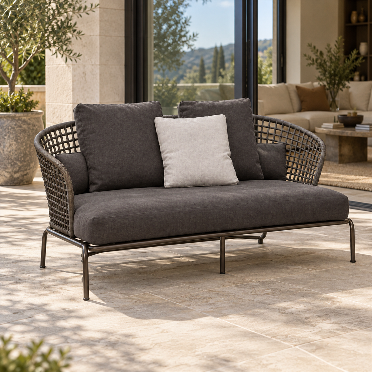 Lifestyle view: Ischia Two-Seat Sofa in a furnished setting
