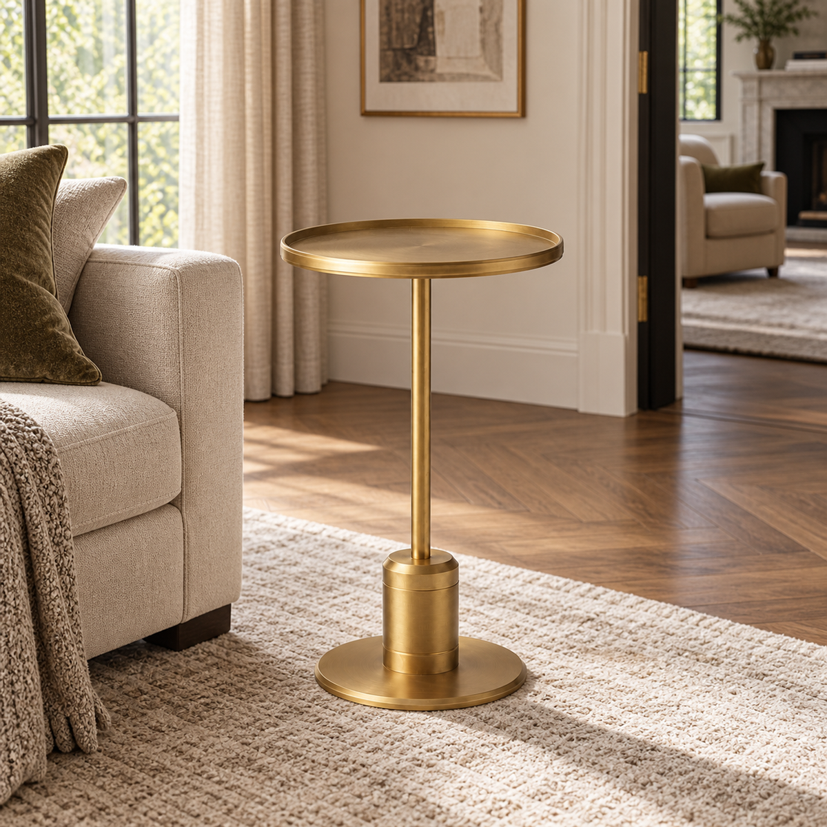 Lifestyle view: Lambeth Side Table, photographed in a quiet interior