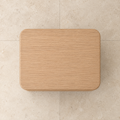 Ligné Closed Nightstand, overhead top view