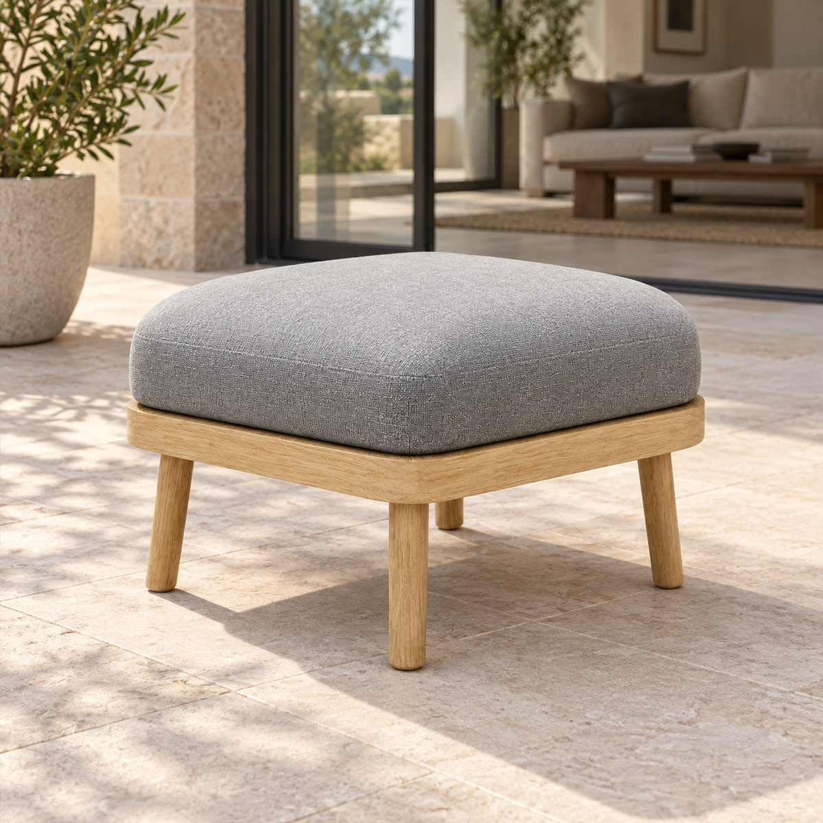 Lifestyle view: Menorca Ottoman in a furnished setting