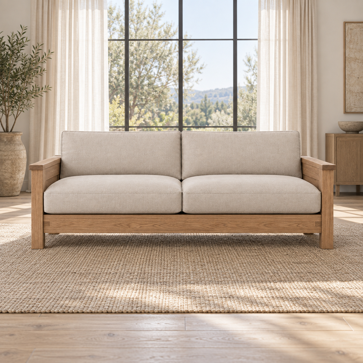 Ojai Sofa — front elevation, studio
