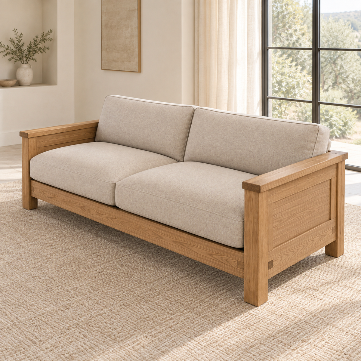 Lifestyle view: Ojai Sofa in a sunlit furnished interior