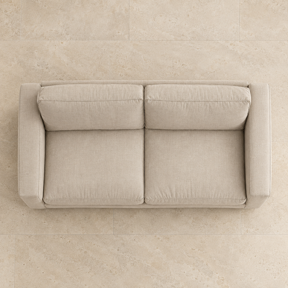 Presidio Loveseat — overhead view