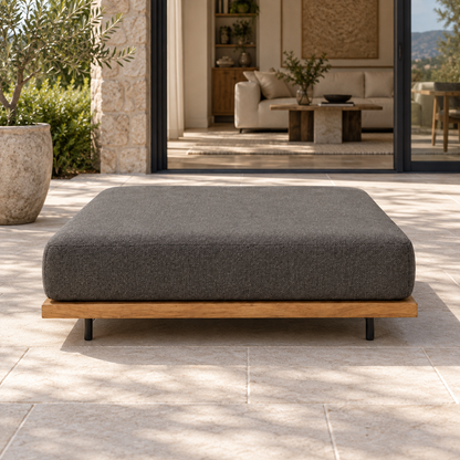 Lifestyle view: Ravello Ottoman in a furnished setting