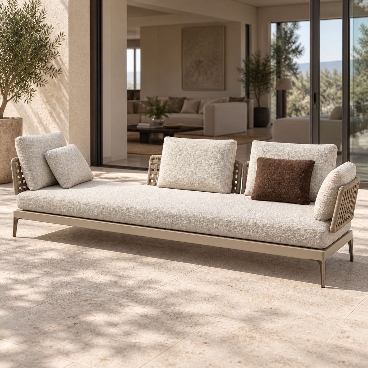 Lifestyle view: Salina Sofa, High Back in a furnished setting