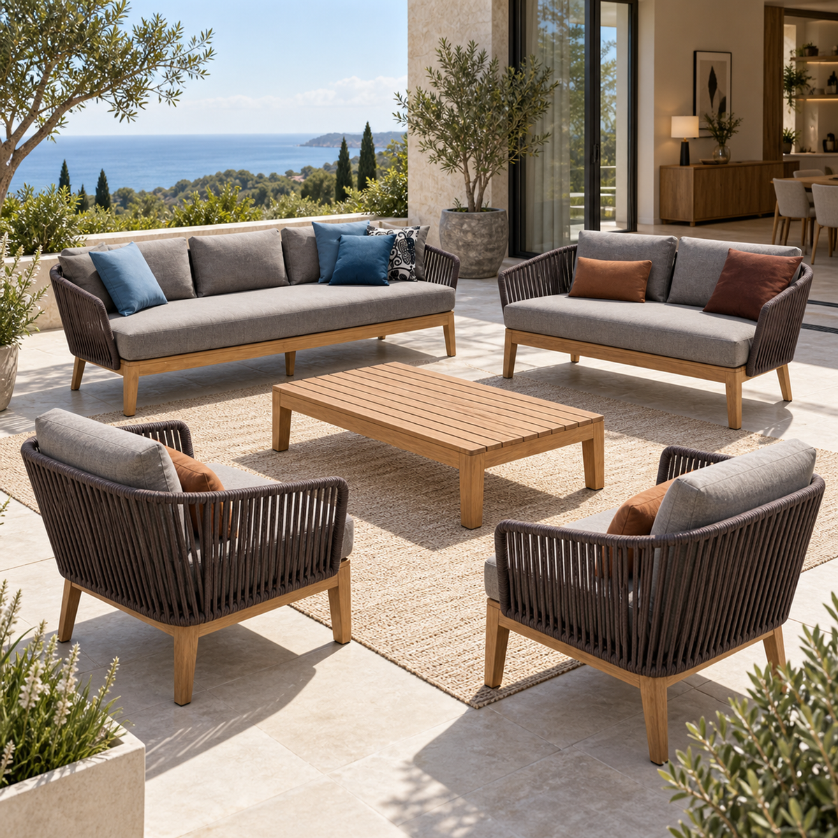 Lifestyle view: Puglia Outdoor Sofa Set