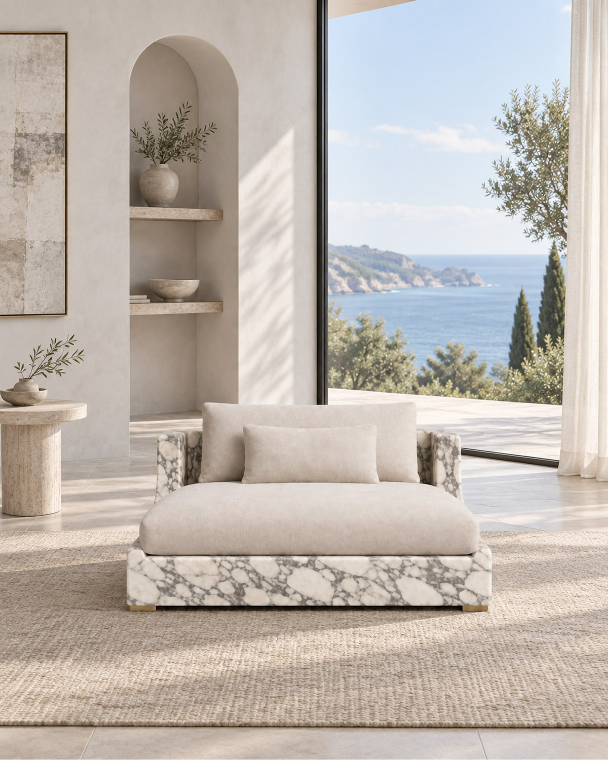 Alta Chaise in a styled setting