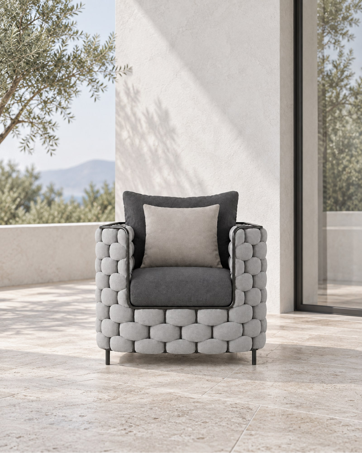 Bodrum Lounge Chair in a styled setting