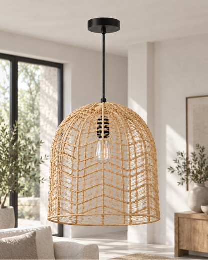Cannella Pendant, Dome in a styled setting