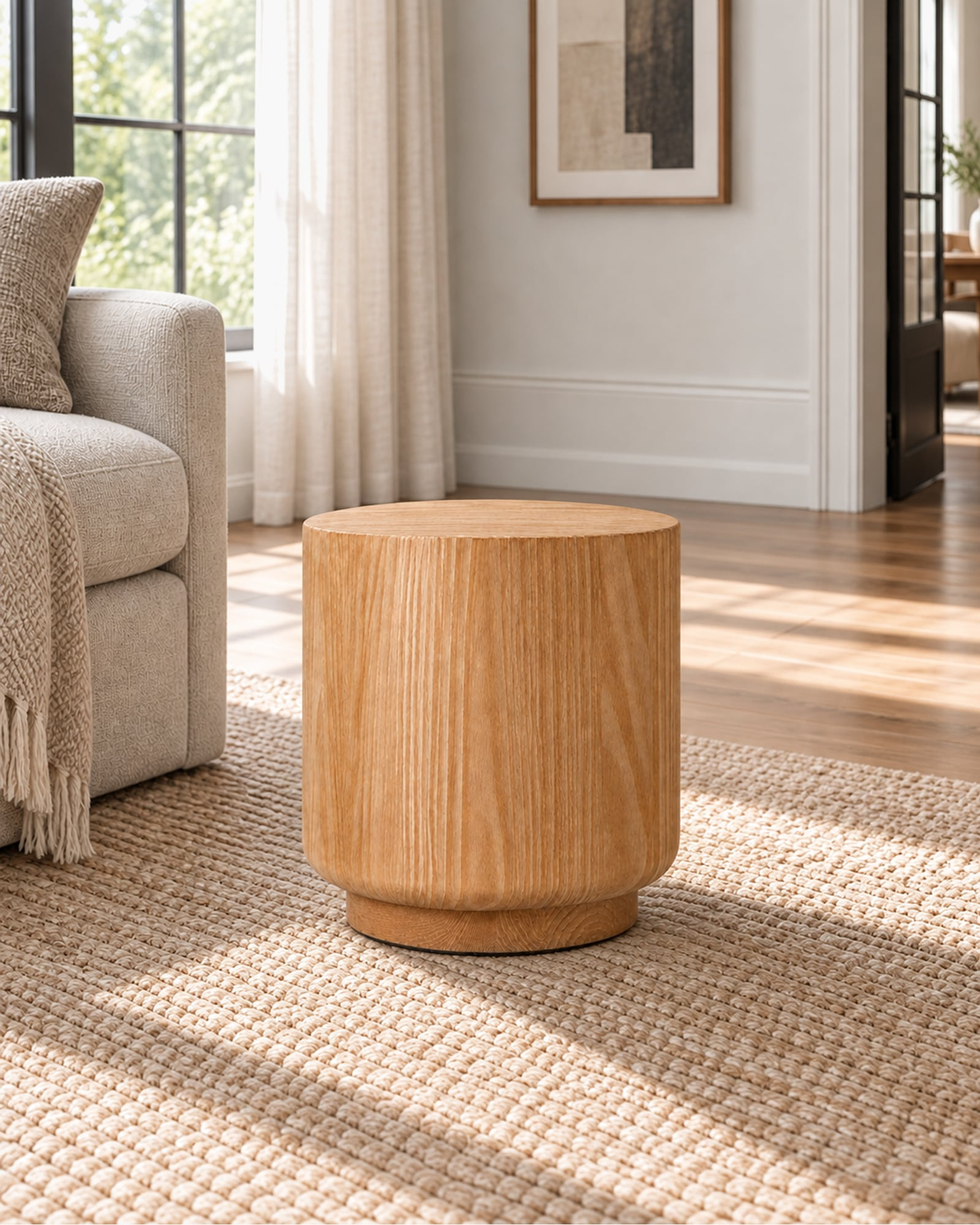 Ciro Round Side Table in a styled setting