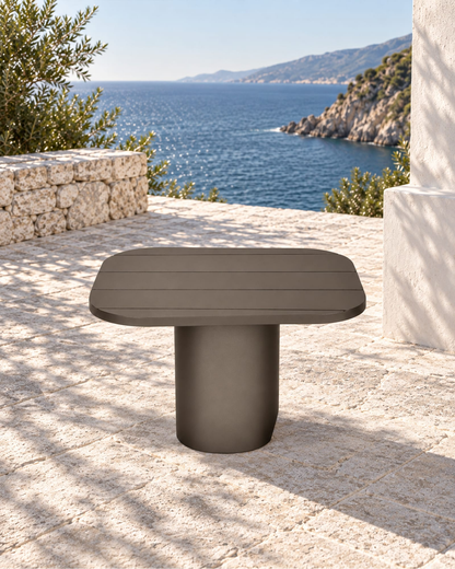 Ethereal Side Table in Aluminium in a styled setting